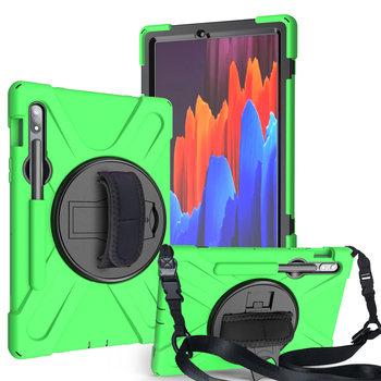 360 Rotating Tablet Protect Shell For Samsung Galaxy Tab S7 T870 T875 11" 2020 Case Heavy Duty Rugged Shockproof Cover+Straps